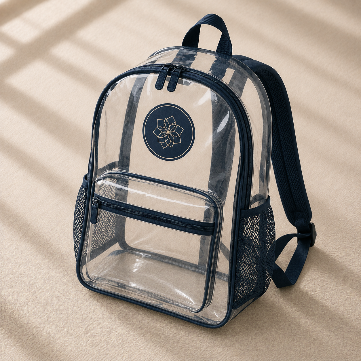 Custom clear backpack with logo