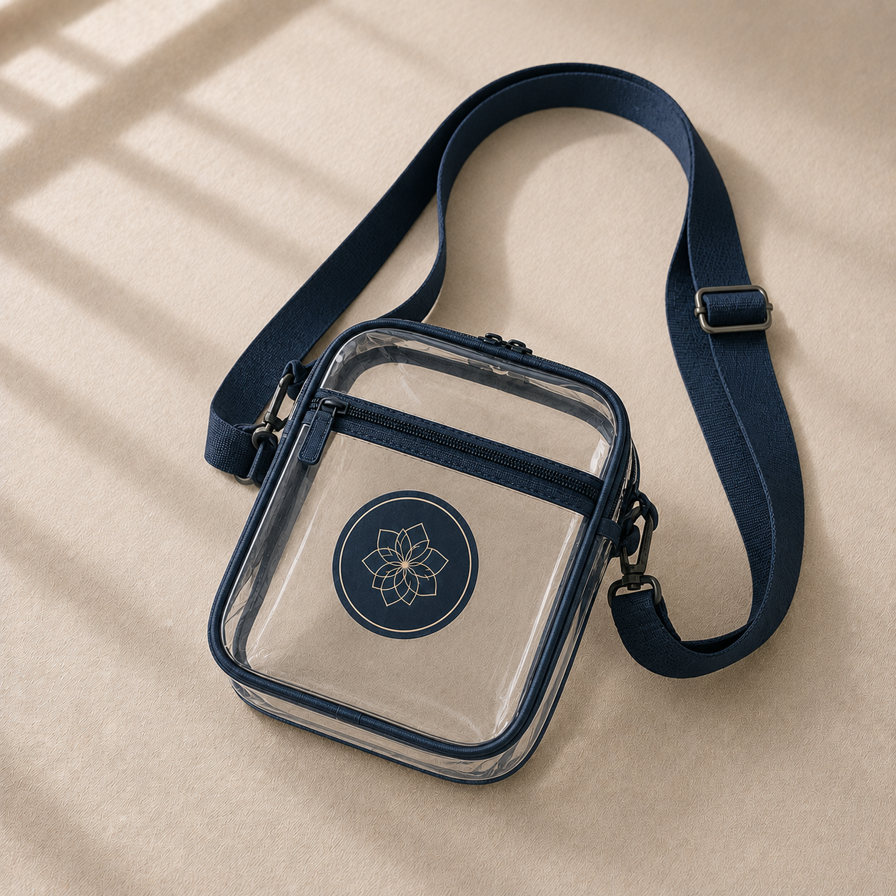 Custom clear crossbody bag with logo