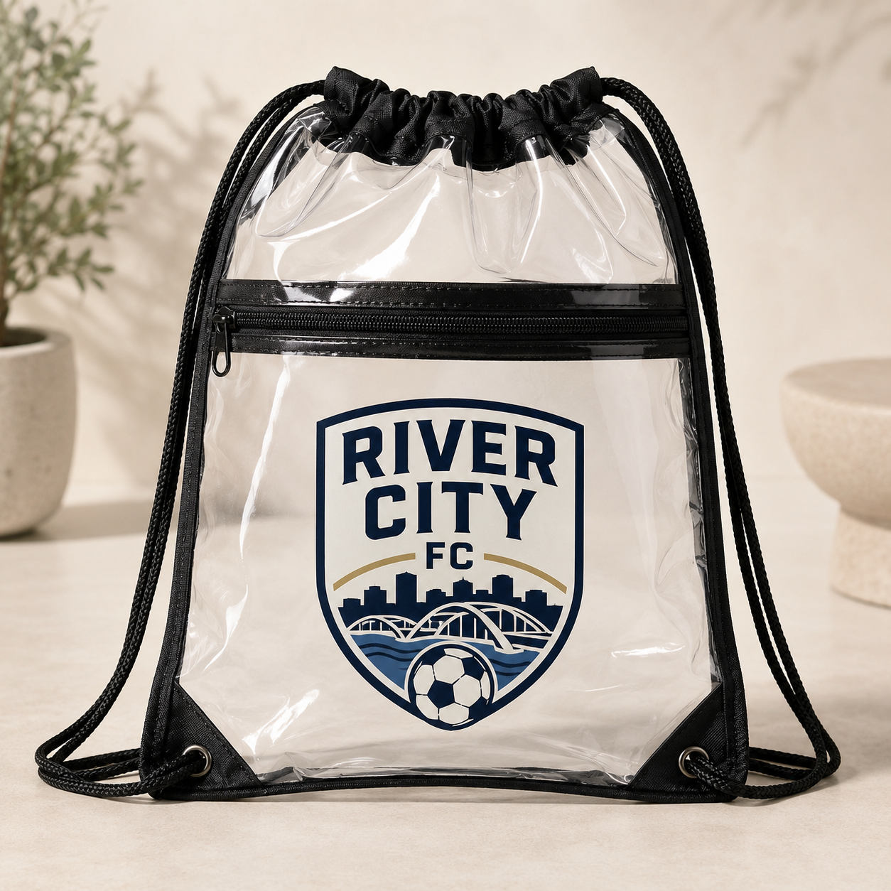 Custom clear backpack with logo
