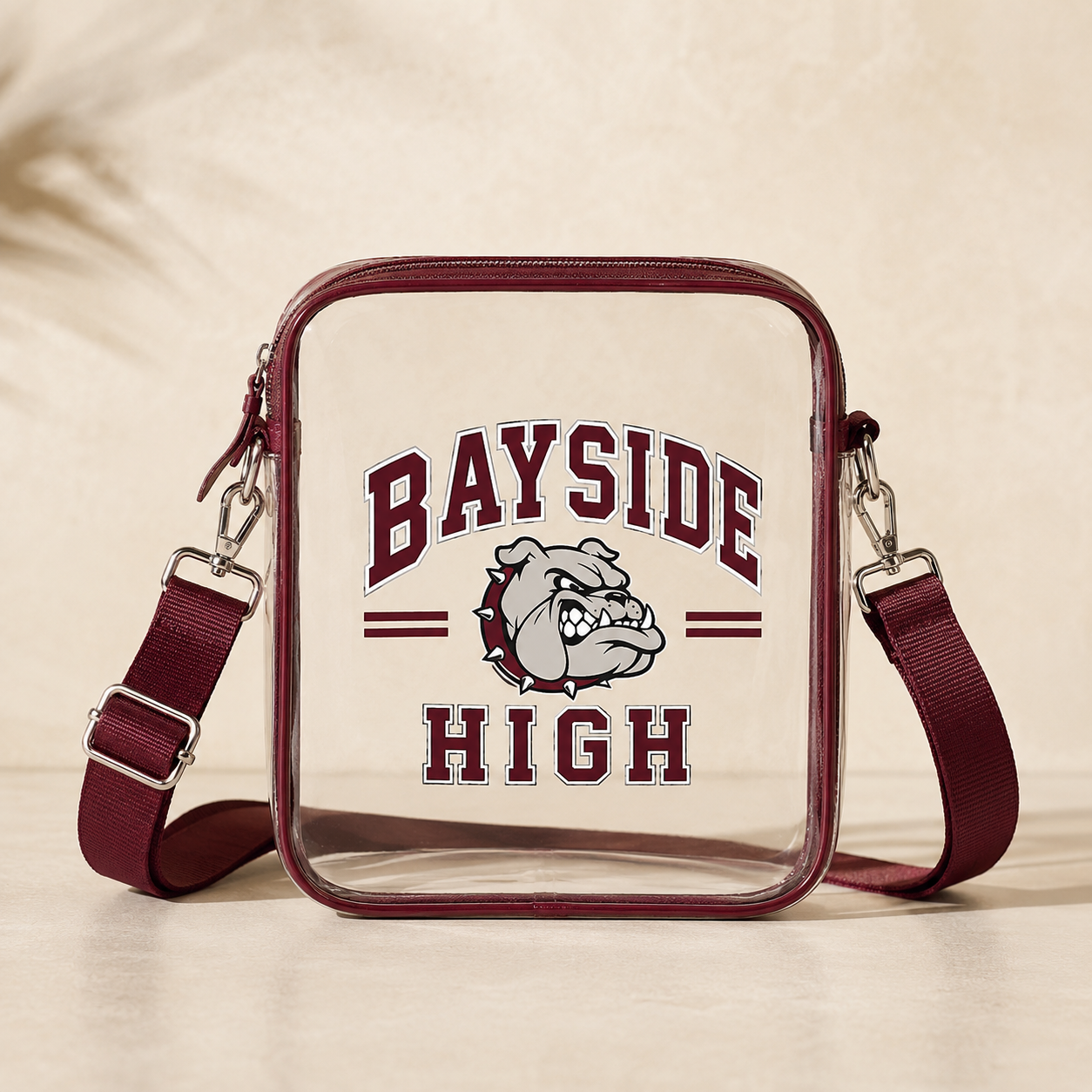 Custom clear crossbody bag with logo