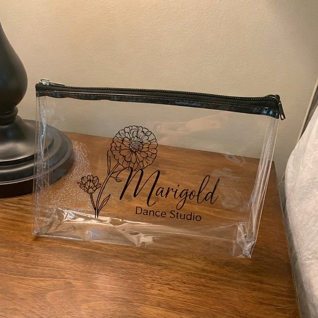 Clear bags with logo — customer photo