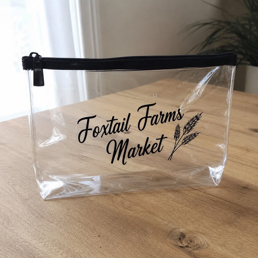 Clear bags with logo printing