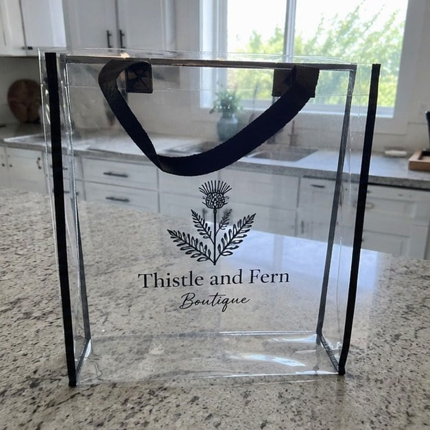 Custom clear bags — customer photo