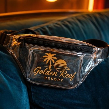 Customized clear bags for casinos and nightlife