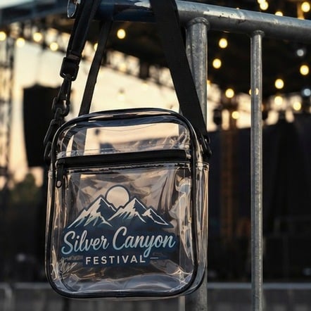 Customized clear bags for concerts and festivals