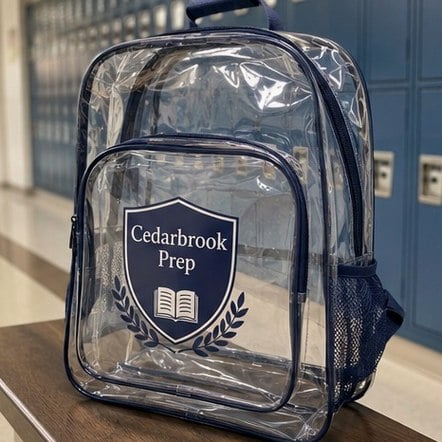 Customized clear bags for schools and colleges