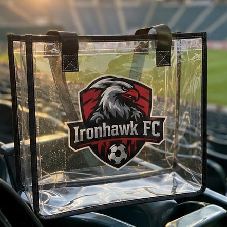 Customized clear bags for stadiums and arenas