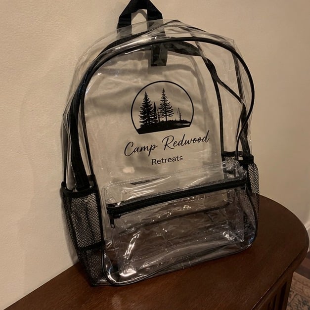 Personalized clear bags — customer photo